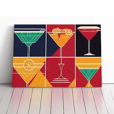 Retro Cocktail Art Vol.6 Canvas Wall Art Print Framed Picture Decor Living Room • $43.52