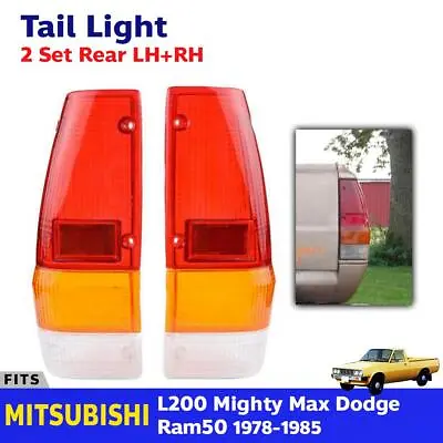 Pair Tail Light Lens Fits Mitsubishi L200 Mighty Max Dodge Ram 50 UTE 1978-1985 • $46.88