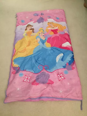 Vintage Girls Pink Disney Princess Sleeping Bag Cinderella Belle Aurora • $12.99