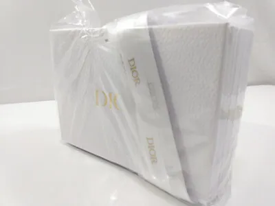 Lot Of 10 DIOR Designer White Pebble Textured Gift Bag's With Ribbon 8  Wide NEW • $79.99