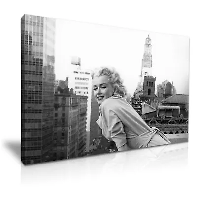 Marilyn Monroe New York Black And White Canvas Modern Home Art ~ 5 Size   • £19.99