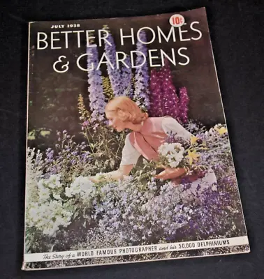 Vintage JUL 1938 Better Homes And Gardens Magazine - Picking Flowers Cover • $6.95