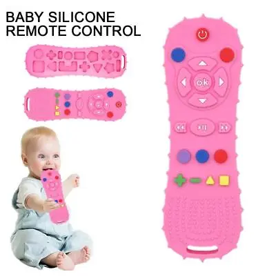 Baby Teething Toy TV-Remote-Control Shape Chew Toys Teether Silicone Soothe Toys • £3.88