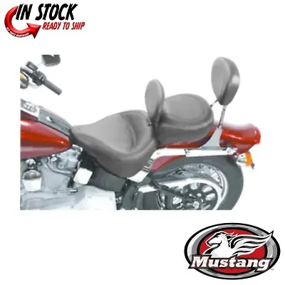 Mustang Wide Touring Vintage Solo Seat With Driver Backrest • $634.80