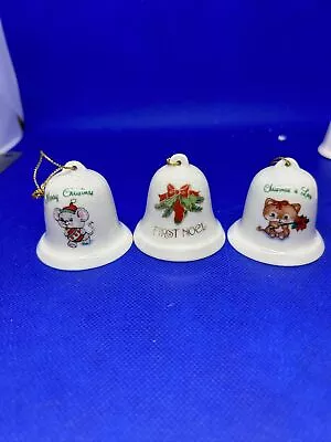 Vintage Christmas Bell Ornaments Lot Of 3 • $10.99