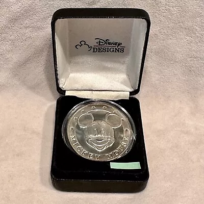 MICKEY MOUSE Nickel Coin Medallion W/ Case By DISNEY DESIGNS • $24.95