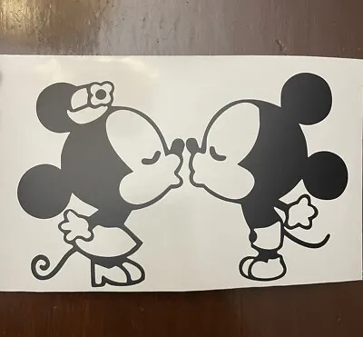 Disney Inspired| Kissing Mice|Kiss|Mickey| Love|Minnie|Mouse|Vinyl|DECAL| • $5