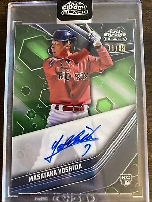 2023 Topps Chrome Black Masataka Yoshida Green Refractor Rookie Auto RC #71/99 • $3.75