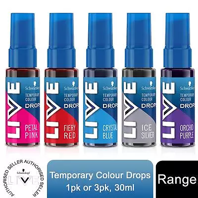 Schwarzkopf LIVE Colour Drops Semi-Permanent Hair Dye 1 Pack Or 3 Pack • £9.99