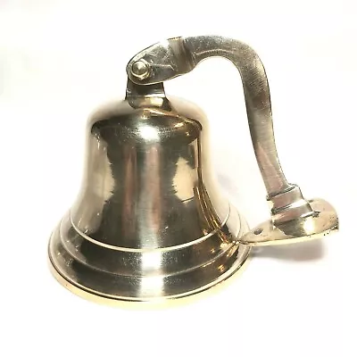 3 Inch Brass Nautical Bell W/Knotted Rope Decor Boat Loud Ringer • $24.87