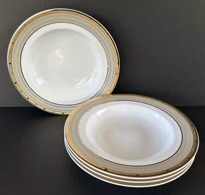 Mikasa Cambridge Wide Rim Soup Bowls 9” Set Of 4 Fine China Y0501 New • $70