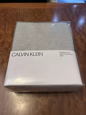 $49 • Buy Calvin Klein Modern Cotton Twin XL Fitted Sheet Body Bedding - New  - Gray/Grey