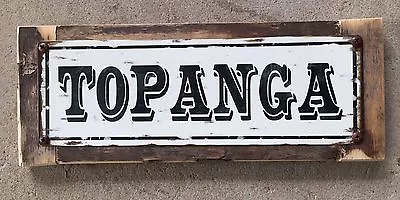 Topanga Canyon Creek Beach Los Angeles  California Vintage Style Sign Home Decor • $24.95