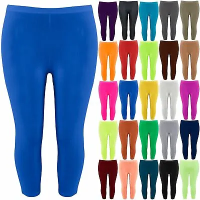 £3.99 • Buy Plus Size Ladies Womens 3/4 Length Jogging Jog Bottoms Trousers Leggings