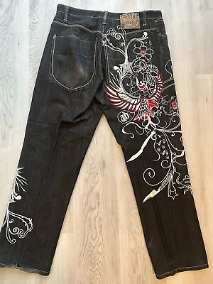 Y2K Artful Dodger Embroidered Jeans Men’s 38 Baggy Skate Streetwear • $150