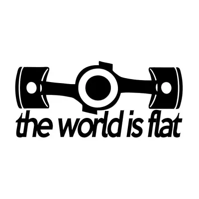 $3.28 • Buy The World Is Flat Decal Jdm Reflective Vinyl Turbo Race Window Car Sticker