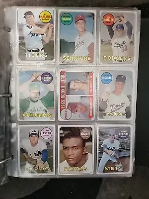 Huge Binder 1968 1969 1970 1971 Vintage Baseball Card Collection  ~ 600 In Total • $700