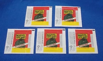 Topps Marvel Super Heroes Bubble Gum Stickers Wrapper 1976 The Hulk Lot Of 5   • $7.99