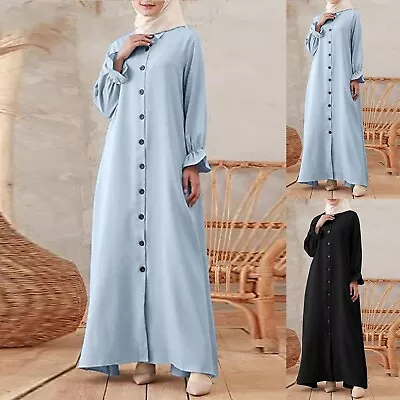 Short Maternity Dress Summer Women's Muslim Long Sleeve Dress Vintage Pullover • $52.34