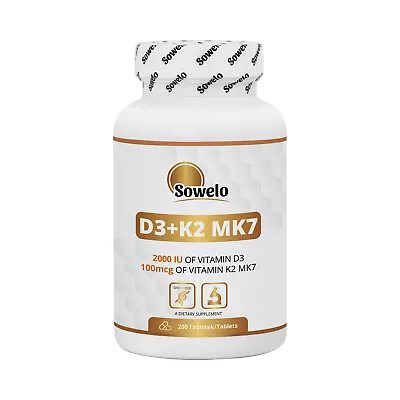 Sowelo Vitamin D3 K2 Mk7 Tablets • $30.79