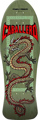 Powell Peralta Steve Caballero CHINESE DRAGON Skateboard Deck SAGE GREEN STAIN • $79.95