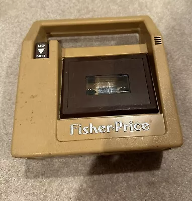 Vintage 1980s Fisher Price Cassette Player Brown Tape Recorder Toy Not Tested • $29.95