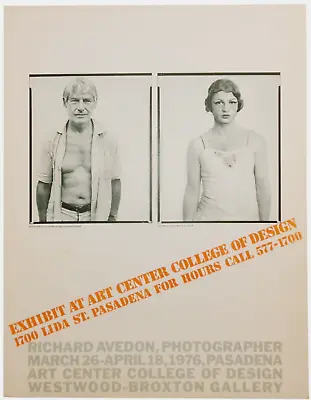 Rare Richard Avedon 1976 Show Poster Willem De Kooning John Martin Pasadena Ca • $867.50