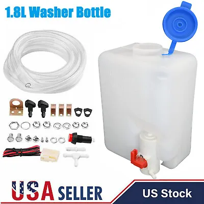 Universal Windshield Washer Pump Reservoir Kit Fluid Reservoir Tank Bottle E2W5 • $16.99
