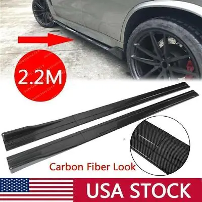 86.6  Carbon Fiber Side Skirts Extensions Lip Rocker For F15 F16 F85 F86 X5 M X6 • $59.95