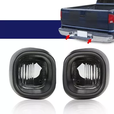 2Pc License Plate Light Rear Bumper Tag Lamp Fit For Chevy S10 GMC Sonoma Black  • $7.80