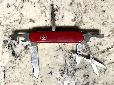 SWISS ARMY Vintage Victorinox Knife Officer Suisse Rostfrei Switzerland 9 Tools • $23