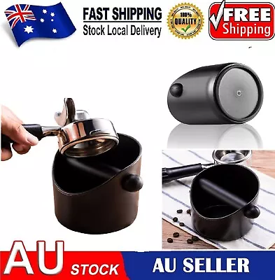 Espresso Grinds Tamper Waste Container Tamp Tube Coffee Knock Box Waste Bin Box • $22.49