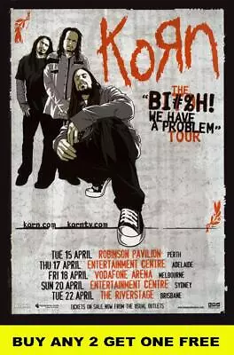 KORN 2008 Australian  Laminated  Tour Poster • $15.95