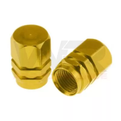 Valve Dust Caps Tyre Gold For Yamaha YZF-R125 YBR125 MT125 YS125 • £4.99