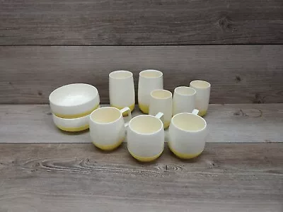 $29.99 • Buy Vtg MCM 1960's Vacron Vacuum Tumblers & Bowls Bopp-Decker Yellow Set Of 10