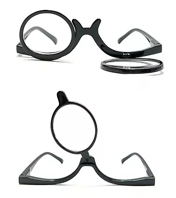 Black Make Up Reading Glasses Magnifying Eye Makeup Folding Eyewear +1.00 ~+4.00 • £5.99