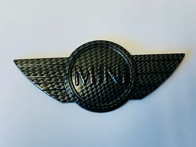 Mini Cooper Emblem In Carbon Color For Mini Cooper R50 R52 Front Hood Bonnet • $22