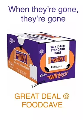 Cadbury Twirl Orange Chocolate Bar Box Of 24 X 43g Best Before 04/24 • £9.99