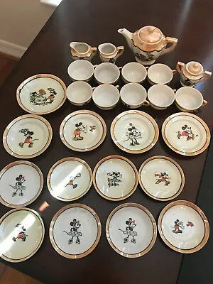 Disney Vintage Mickey And Minnie Mouse Lusterware Tea Set  • $115