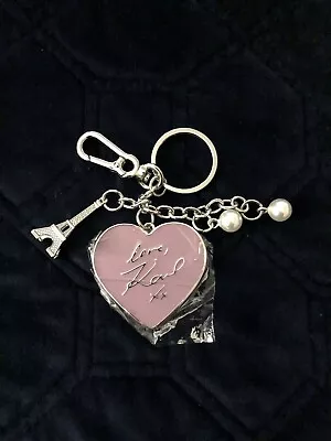 Karl Lagerfeld I LOVE KARL Charms Keychain Silver Metal • $20