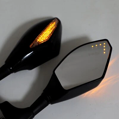 $39.76 • Buy Blue LED Mirrors Fits Kawasaki ZX636 ZX6R Ninja ZX10R ZZR1200 ER-6F Z750S 98-F7