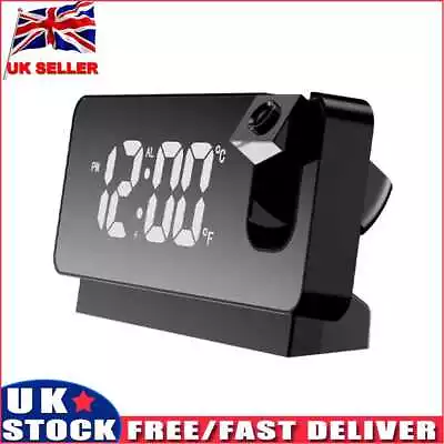£14.59 • Buy LED Digital Projection Alarm Clock Electronic Temperature Time Projector Watch