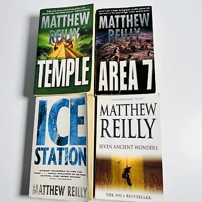 Matthew Reilly X 4 Small Paperbacks Temple/Ice Station/Area 7/Seven Ancient Wond • $25