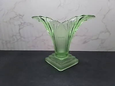 Walther And Sohne Green Glass Vase ( Greta ) • £35