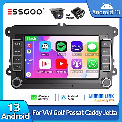 7  Carplay For VW Volkswagen Jetta Passat Car Stereo Android 13 GPS Radio Camera • $123.59