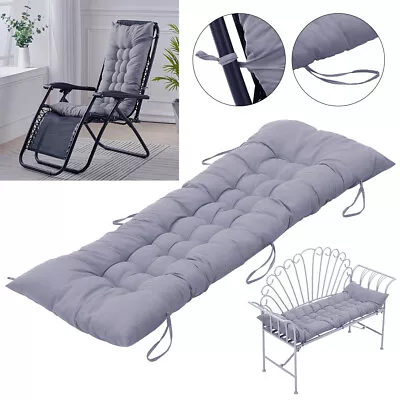 Garden Rocking Deck Chair Bench Cushion Garden Recliner Seat Thick Pad Cotton XL • £10.95