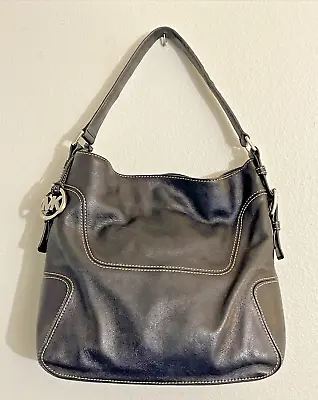 Michael Kors Black Leather Brookville Purse Shoulder Bag • $29.99