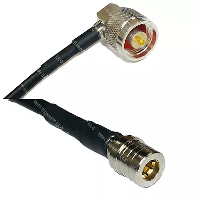 RFC240UF N MALE ANGLE To QMA MALE RF Cable FAST-SHIP LOT • $15.80