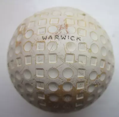 VINTAGE 50-50  MESH/DIMPLE   WARWICK  GOLF BALL C.1930s • $10.10