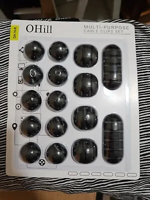 OHill Multi-Purpose Cable Clip Set Adhesive Cord Holders OH-16B • $9.99